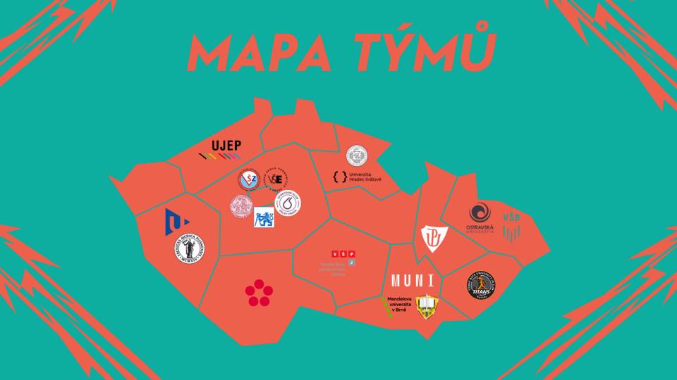 mapa týmů