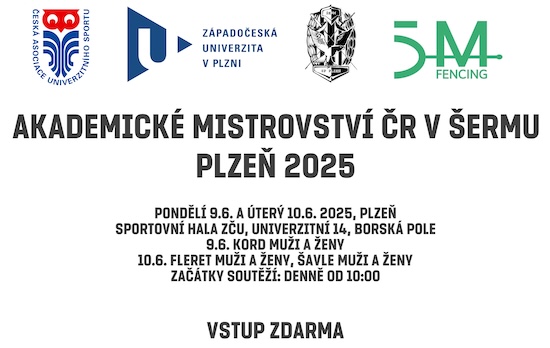 Akademické mistrovství ČR v šermu v Plzni na ZČU